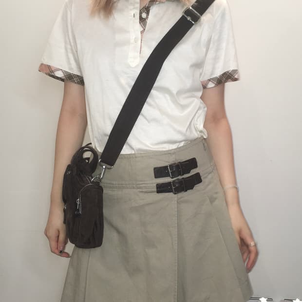 jpn vintage 너드 체크 티셔츠