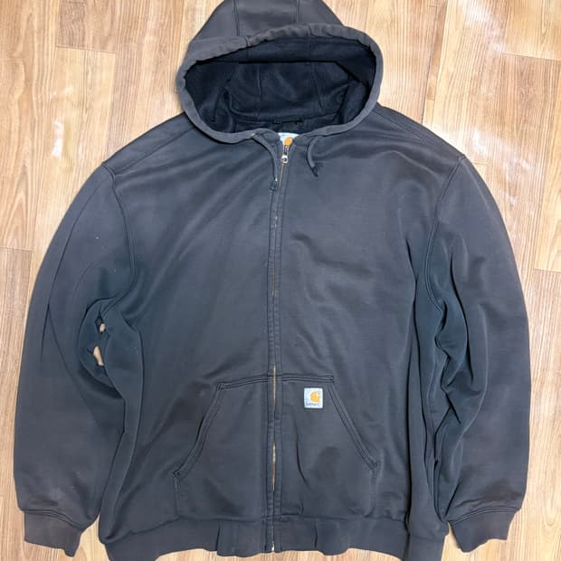 칼하트 레인디펜더 다크그레이 후드집업 2XL