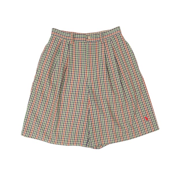 90s 폴로 랄프로렌 체크 핀턱 버뮤다 쇼츠