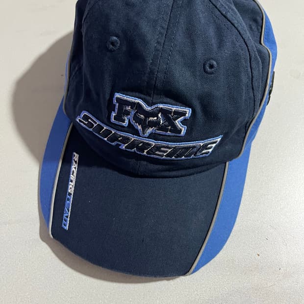 Supreme x fox racing 콜라보 블루 볼캡