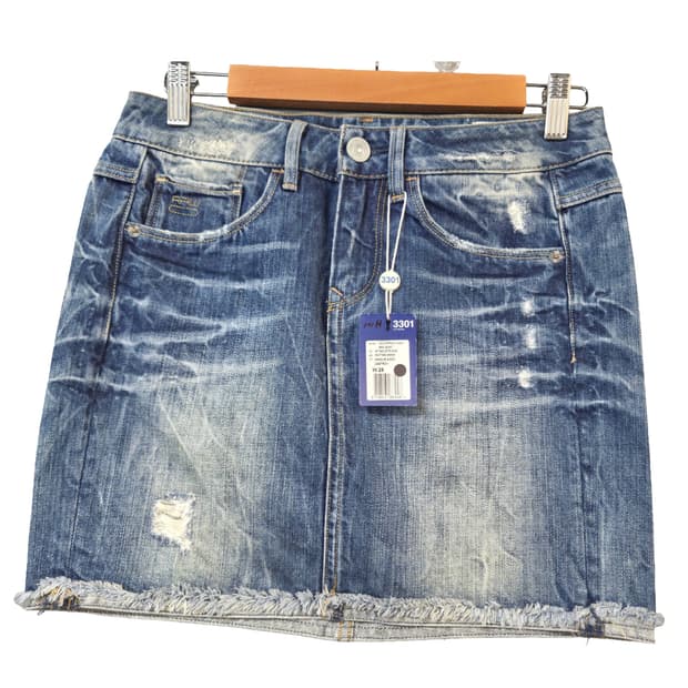 G-STAR RAW 3301 데님 미니스커트 W26