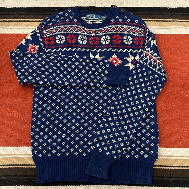 폴로랄프로렌 노르딕 패턴 니트