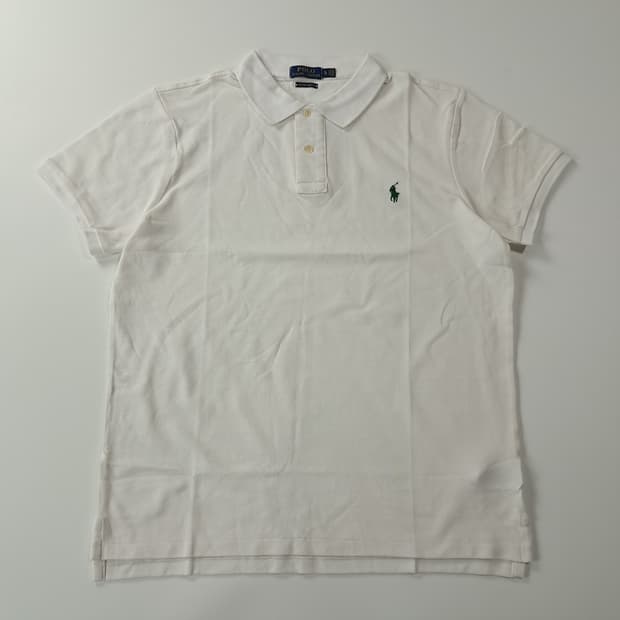 CA224 XL 폴로 커스텀슬림핏 화이트 반팔 피케 카라티셔츠