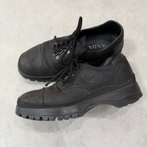 Prada Suede Brixxen Laced-up Derby