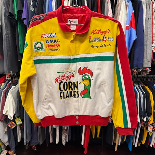 1990년대 빈티지 Kelloggs Corn Flakes 레이싱 자켓