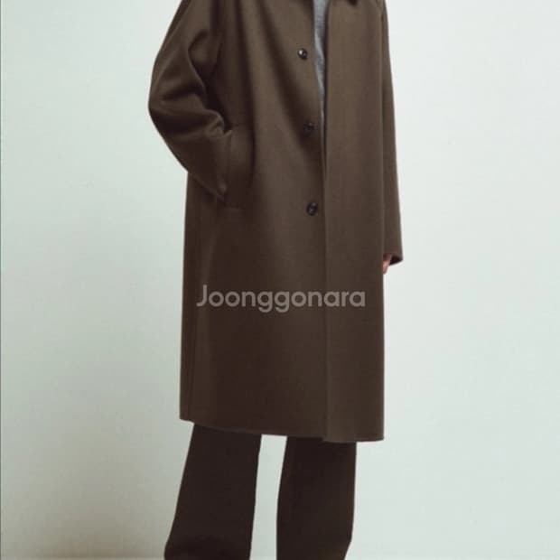 타임옴므 캐시미어 브라운 발마칸 코트 100