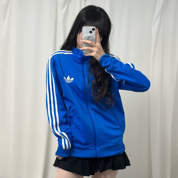 Adidas blue Firebird jersey