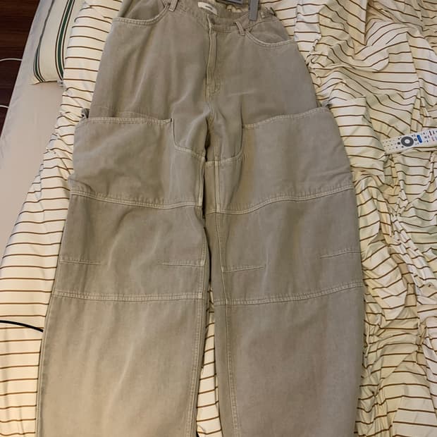 논노드 더블니 커버 팬츠 베이지