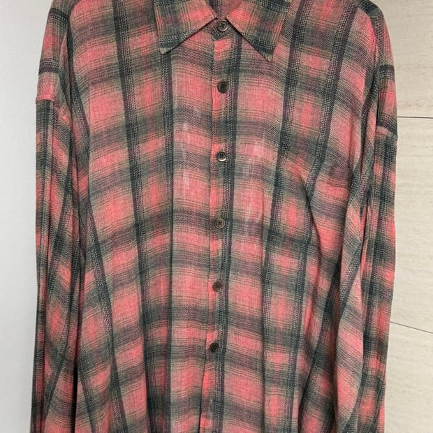 아워레가시 버로우드 럼버체크 셔츠 50사이즈