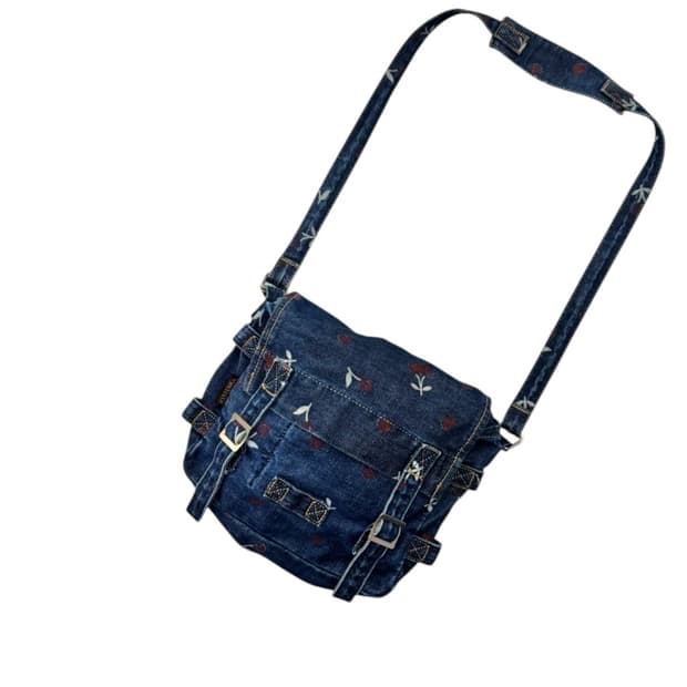 히스테릭글래머 90S 데님 숄더백 체리