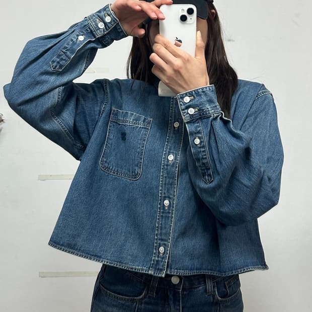 정품 셀린느 데님 셔츠