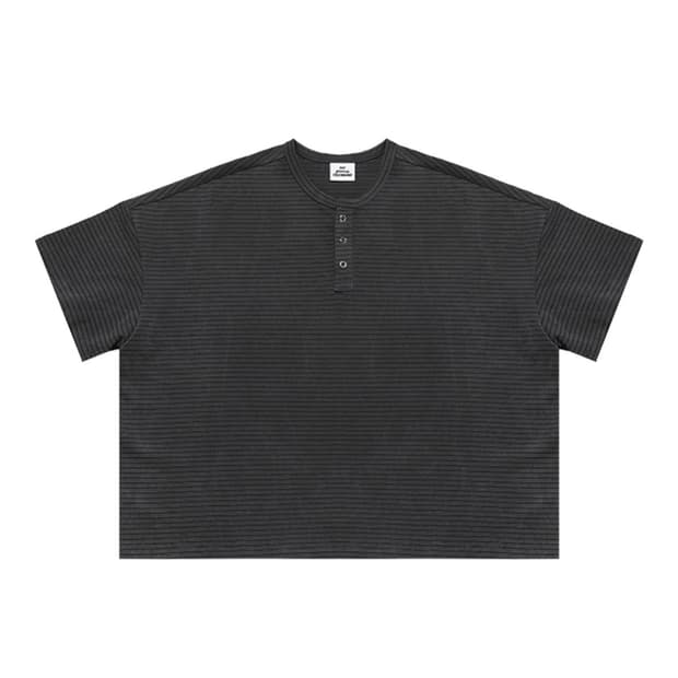 [L] MJD 스트라이프 헨리넥 티셔츠
