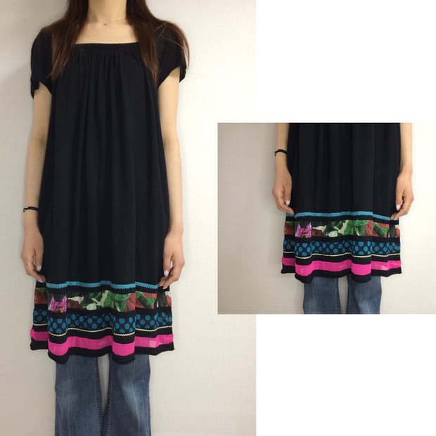 스나오 쿠와하라 에스닉 패치 원피스