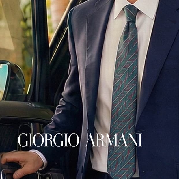 조르지오 아르마니 실크 스트라이프 넥타이 10cm A+등급 A19610
