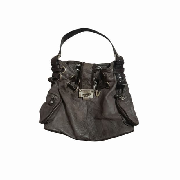 JIMMY CHOO LEATHER RING BAG 