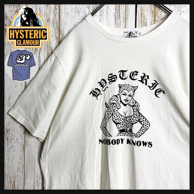 히스테릭 글래머 노바디 노우즈 히스걸 티셔츠