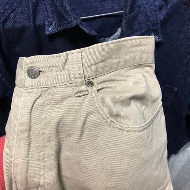 재팬 캔버스 와이드 팬츠 모카 베이지