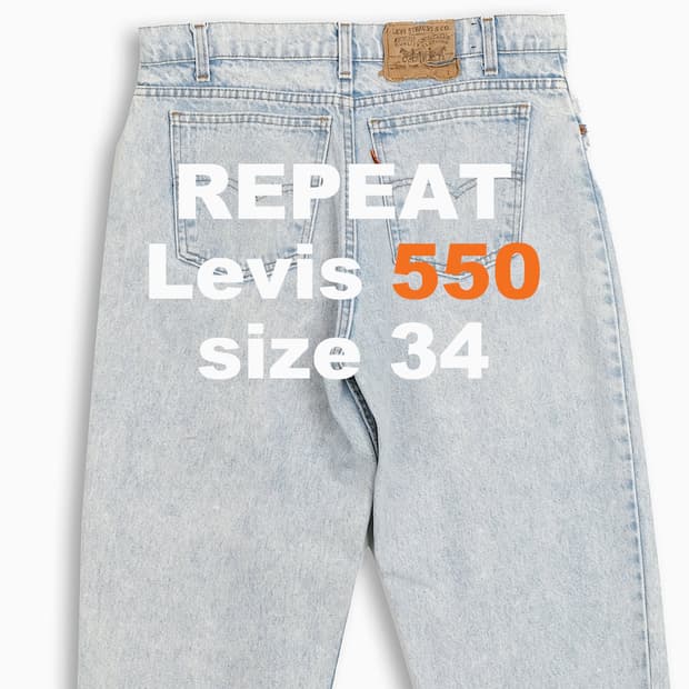 리바이스 550 오렌지탭 연청 80s USA 34인치 OR55036115