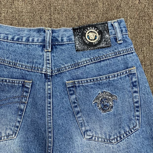 [29] VTG 자수 버뮤다 하프 데님팬츠