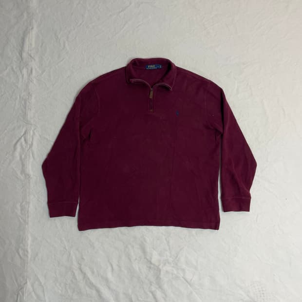 폴로 반집업 니트 