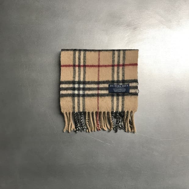 버버리 정품 램스울 머플러 베이지