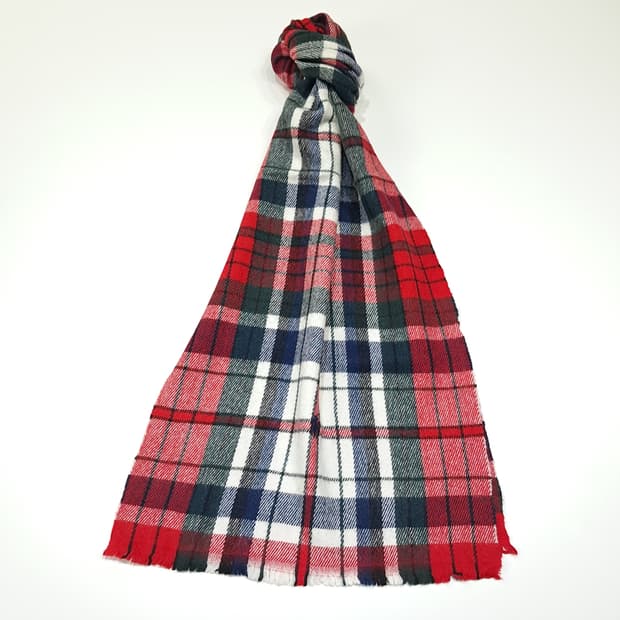 MX641 폴로 00s 울캐시미어앙고라 타탄체크 레드 머플러 목도리