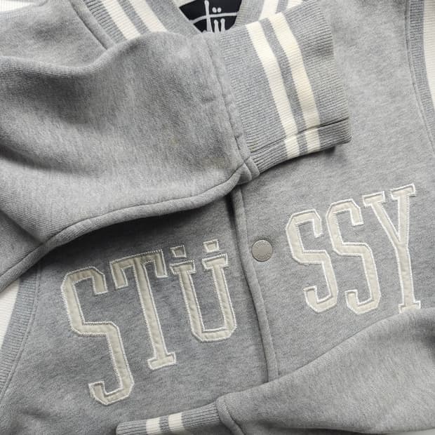 스투시 빅로고 스펠아웃 스웻 바시티 자켓 (S)