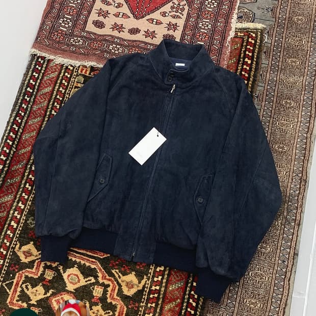 a.presse 아프레쎄 스웨이드 해링턴 2 네이비