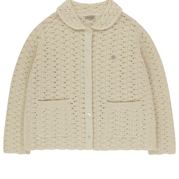 Coyseio 웨이브 니트 가디건 IVORY