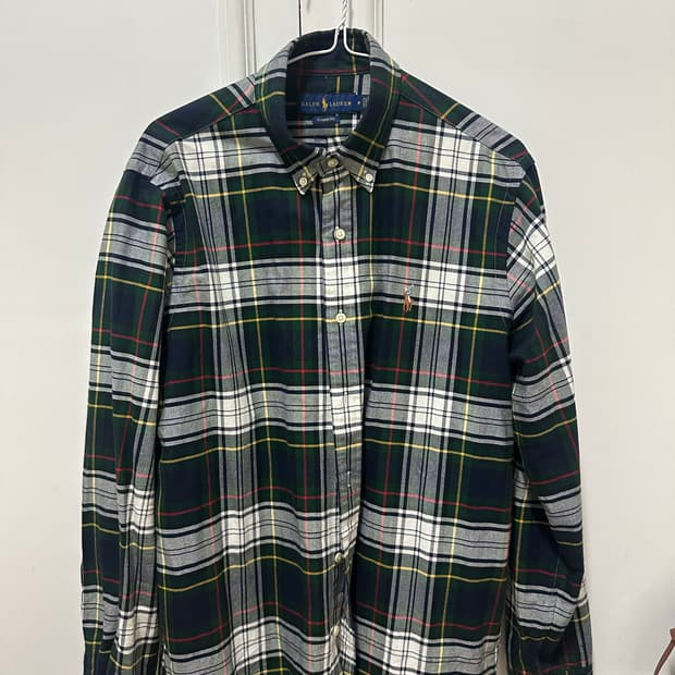 폴로 랄프로렌 타탄체크 옥스포드 셔츠 클래식 M 봉태규 셔츠