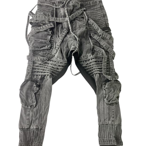 빈티지 고프코어 그레이 새깅팬츠