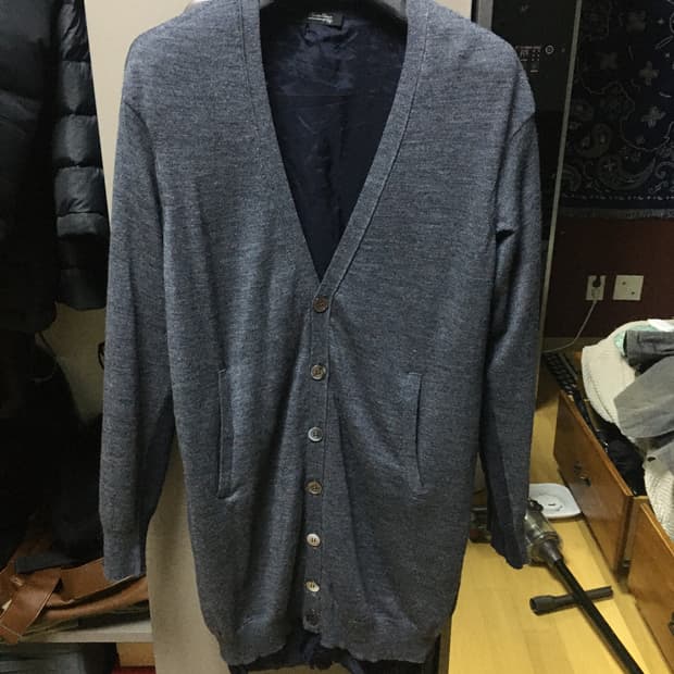 언더커버 울 가디건 큐프라 안감