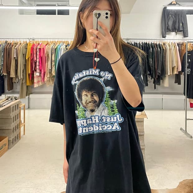 VTG bob ross t-shirts 밥아저씨 티셔츠