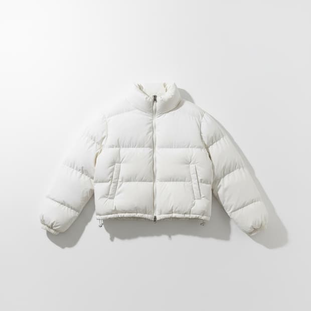 비터쉘즈 화이트 숏패딩 점퍼 S