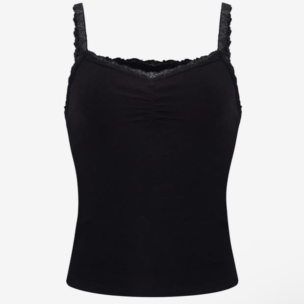 Meli Lace Shirring Sleeveless Top