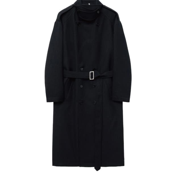 노이어 kkst  울 트위드 오버핏 트렌치 코트 52사이즈