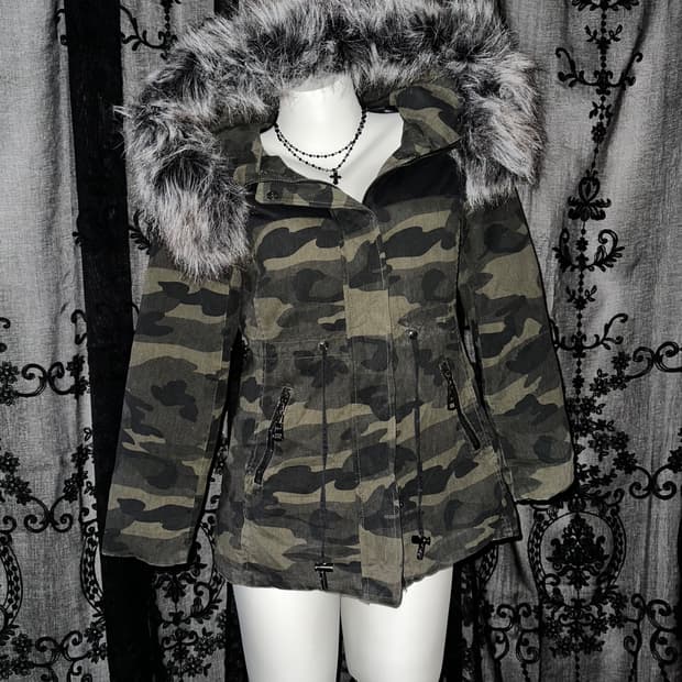 Camo y2k Two-Way Jumper