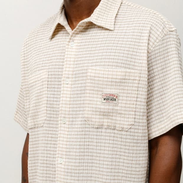 스투시 Crinkled check ss 셔츠 팝니다