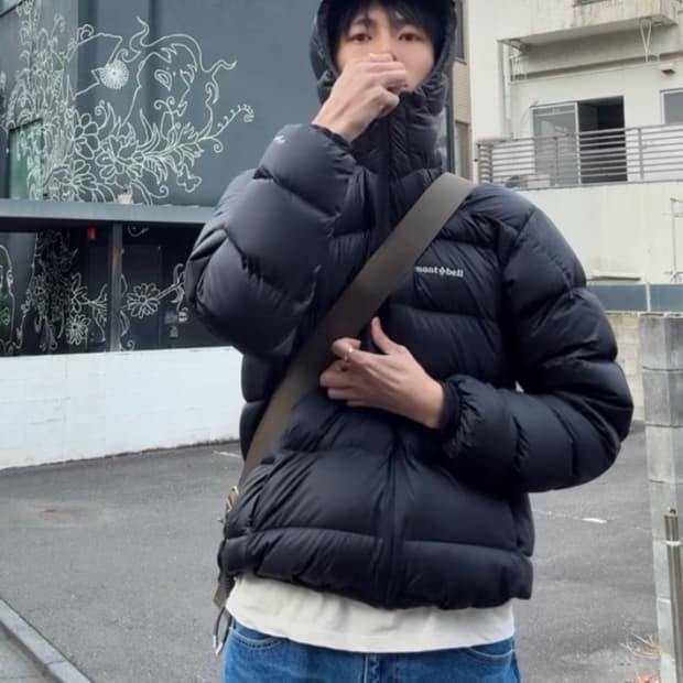 몽벨 라이트 알파인 다운 파카 블랙 L 주우재패딩