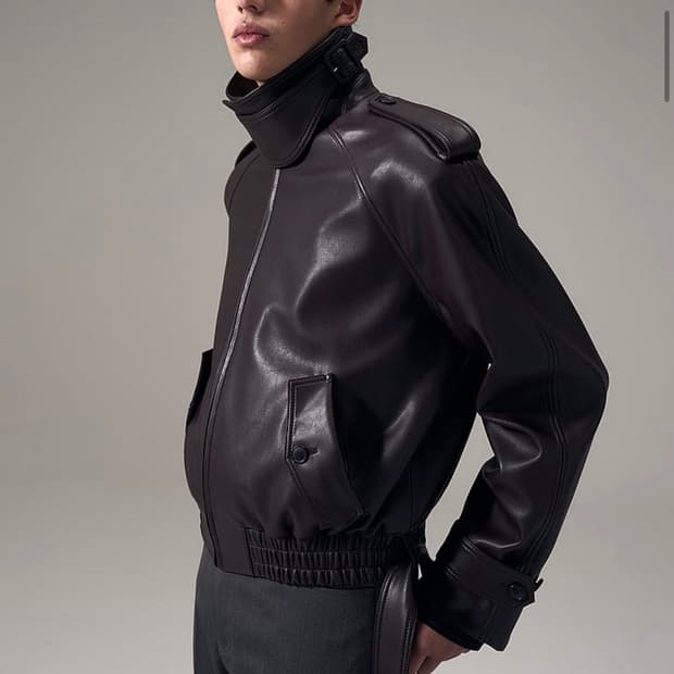 노이스 레더 블루종 L 새상품