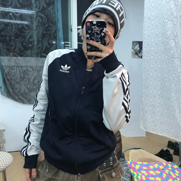 아디다스 여성 슈퍼걸 호피 홍지윤 트랙탑 저지