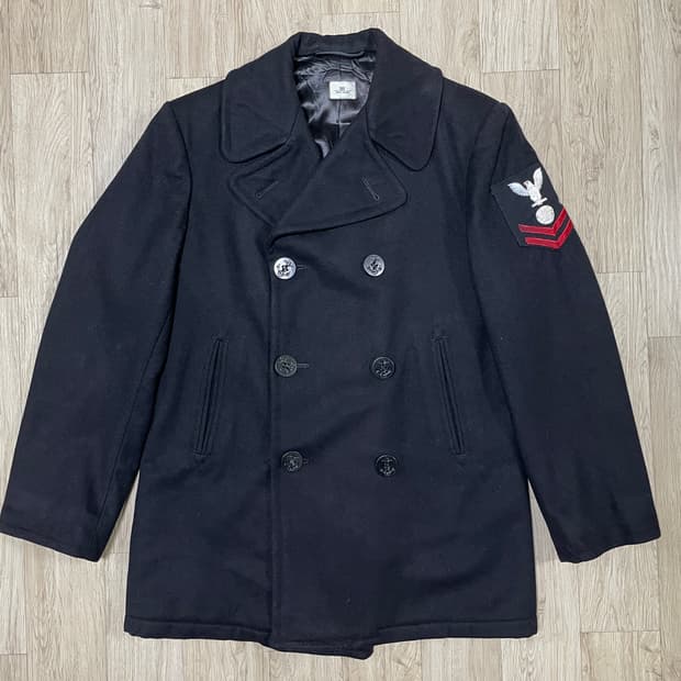 100) 80's 미군 미해군 블랙 울 피코트(RRL&LVC&폴로)