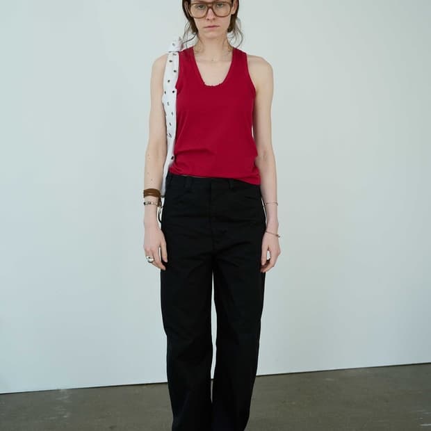 Natural sleeveless top (red) s