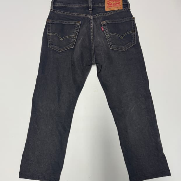 여성 리바이스 505 빈티지 흑청 워싱 데님팬츠 29인치