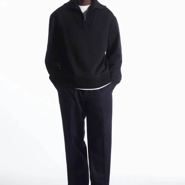 COS 퍼넬넥 집업 (M)