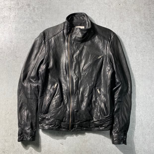 [M] SLCZ 빈티지 양가죽 더블집업 라이더 자켓