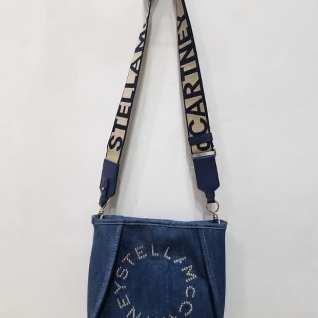 스텔라메카트니 로고 데님 크로스백