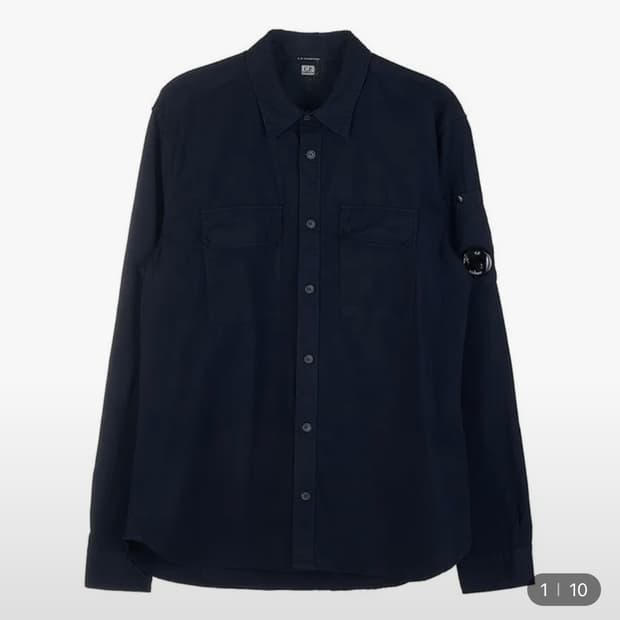 CP 컴퍼니 렌즈 개버딘 네이비 셔츠 M 새상품