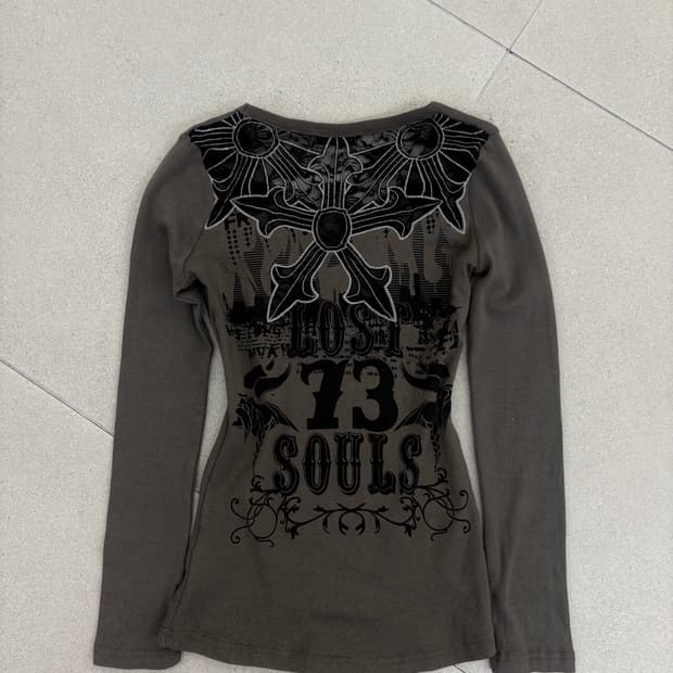 mkr 카키 y2k 시스루 롱슬리브