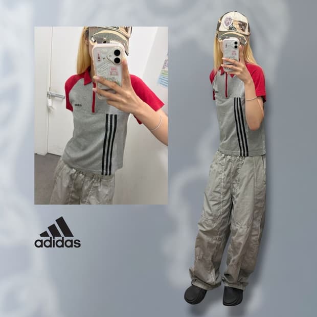 아디다스 반집업 반팔티